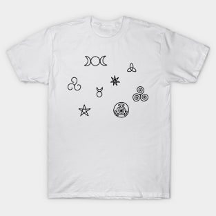 Wiccan Symbols T-Shirt